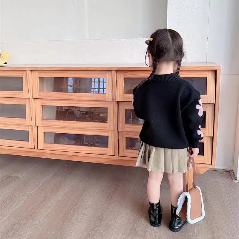 3D Knitted Floral Sweet Sweater