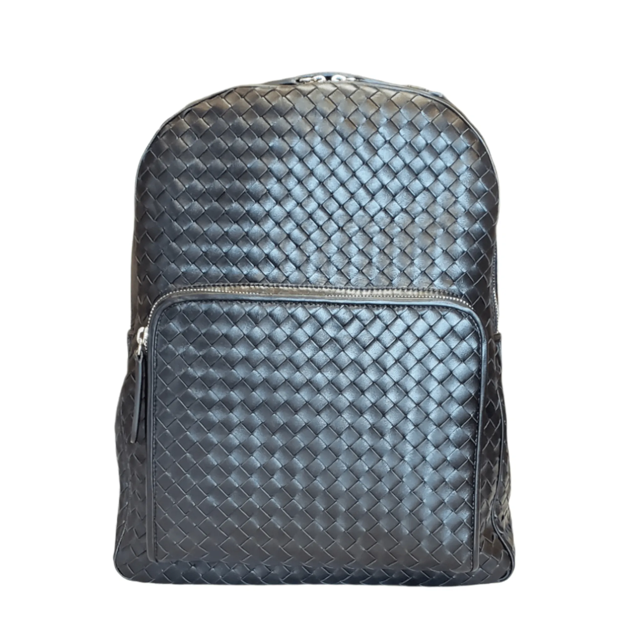Backpack Unisex Intrecciato leather