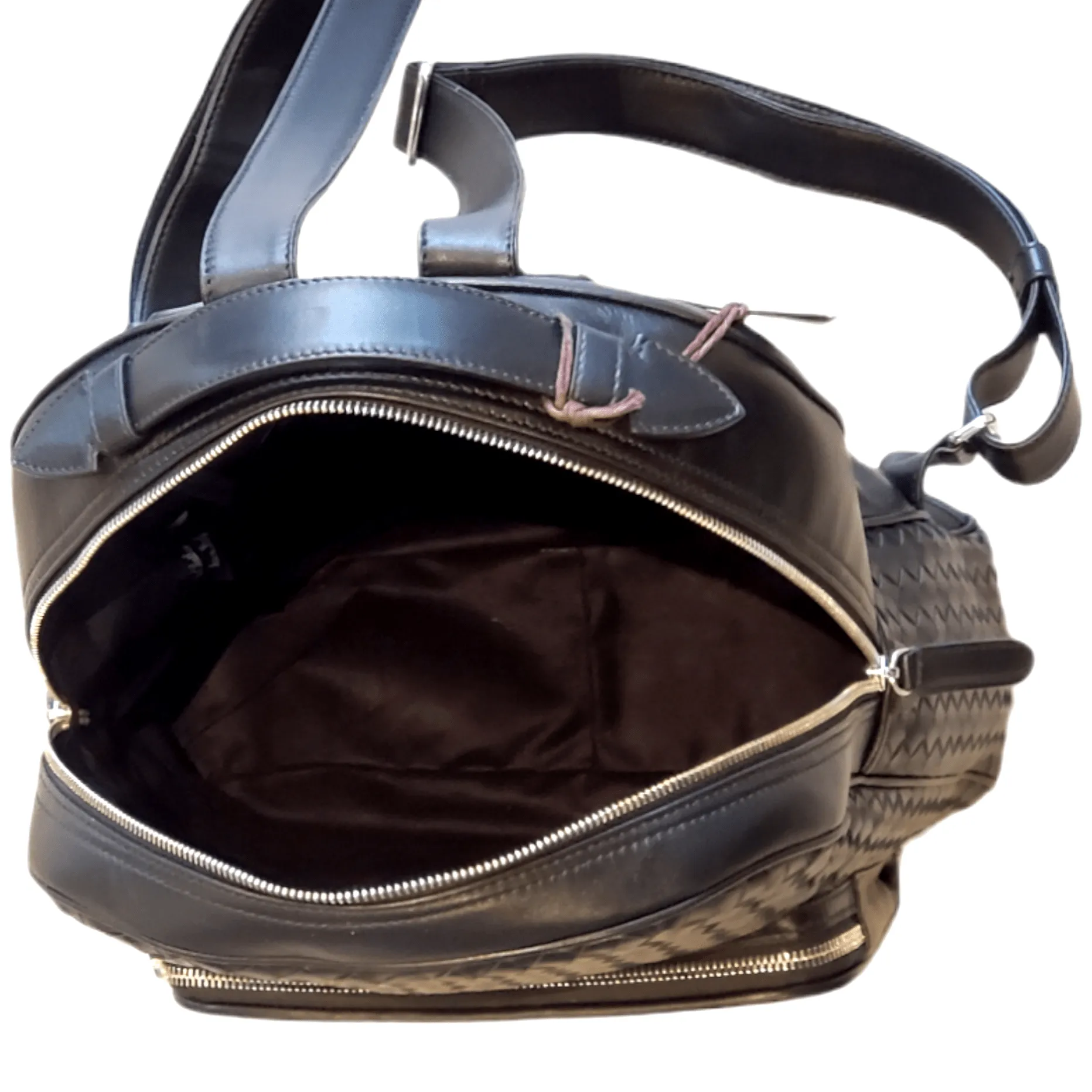 Backpack Unisex Intrecciato leather