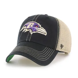 Baltimore Ravens 47 Brand Black Trawler Clean Up Mesh Snapback Slouch Hat Cap
