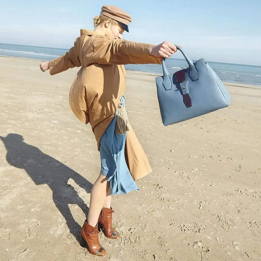 Bicolor Satchel Bag Cruise