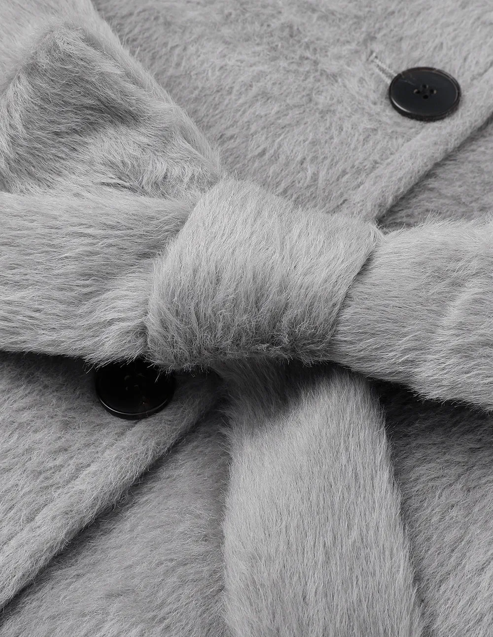 BORA AKSU Elegant And Simple Alpaca Blend Belted Woolen Coat