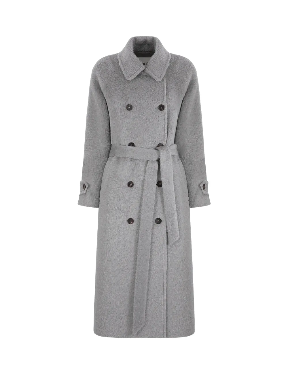 BORA AKSU Elegant And Simple Alpaca Blend Belted Woolen Coat
