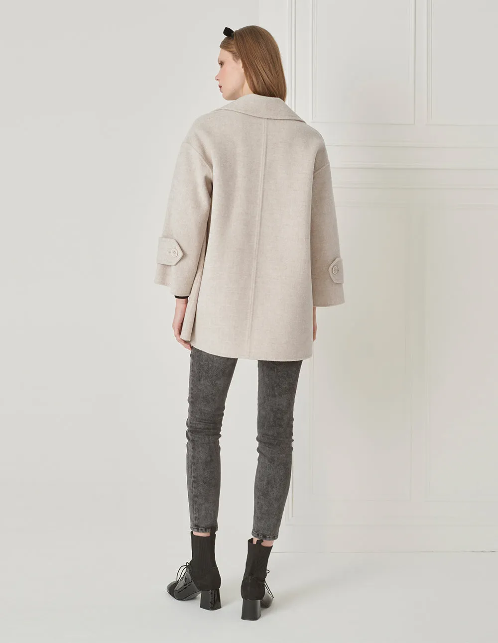 BORA AKSU Lapel Wool And Camel Hair-Blend Wool Coat