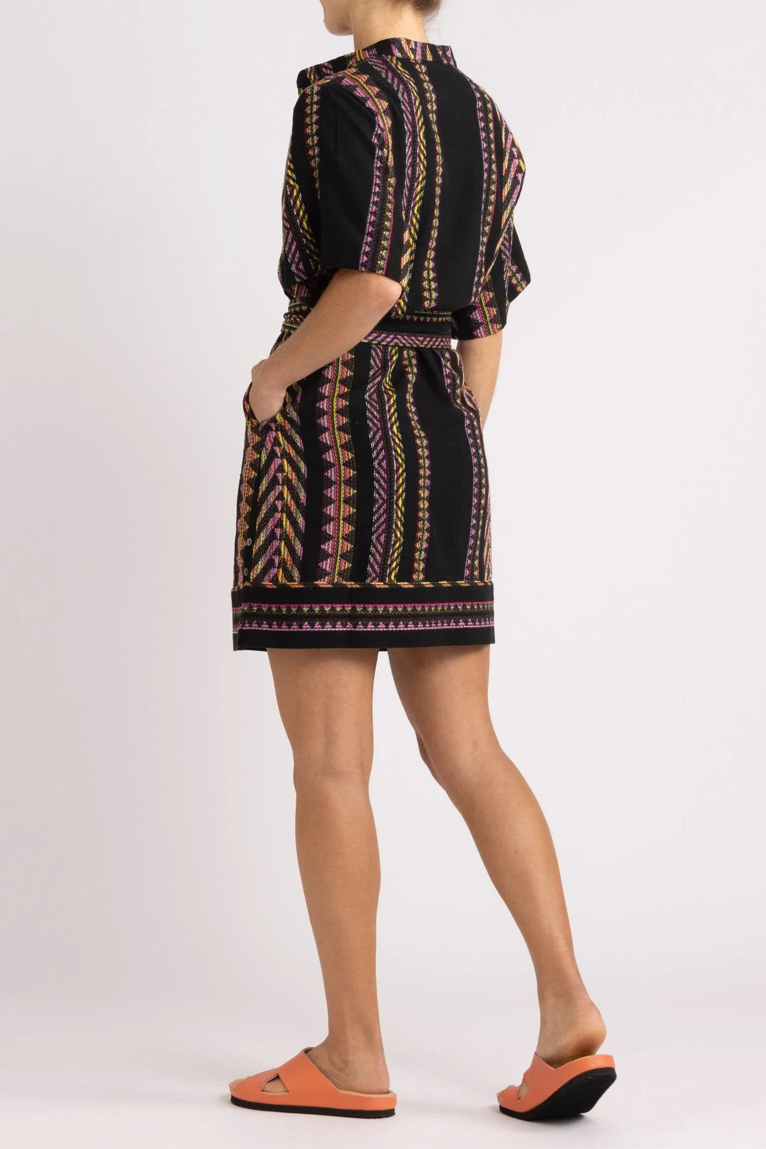 Bridie Kaleidoscope Stripe Short Dress