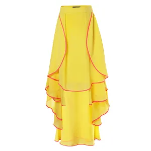 Chiffon High-low Layered Skirt