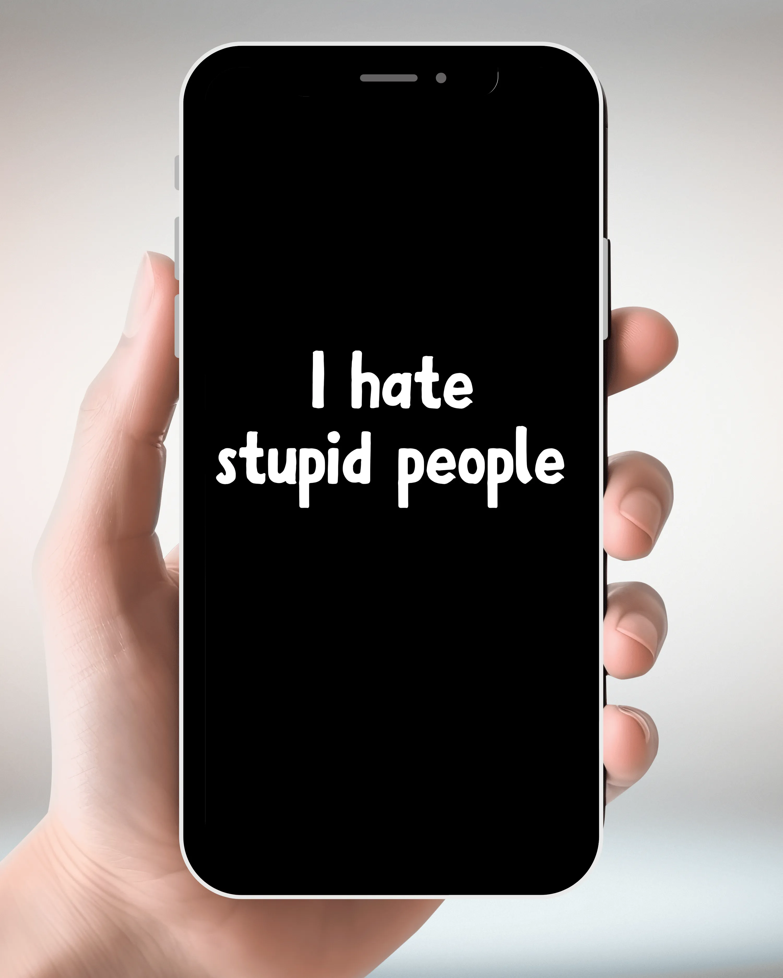 I hate stupid people Crewneck Sweatshirt QR Code