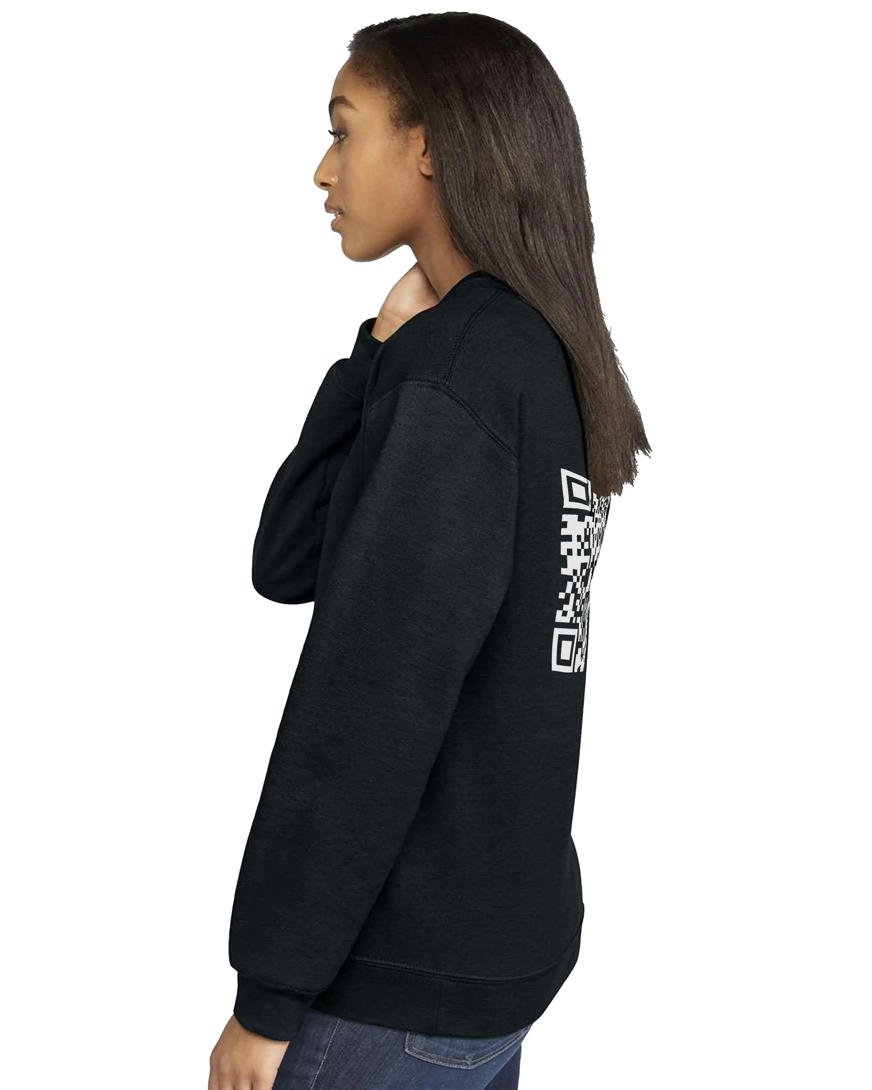 I hate stupid people Crewneck Sweatshirt QR Code