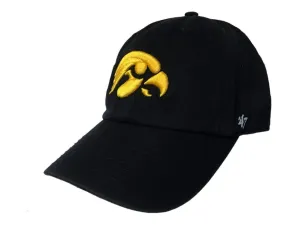 Iowa Hawkeyes 47 Brand Black Clean Up Adjustable Strapback Slouch Relax Hat Cap