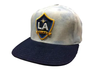 Los Angeles Galaxy Adidas Acid Wash Denim Structured Snapback Flat Bill Hat