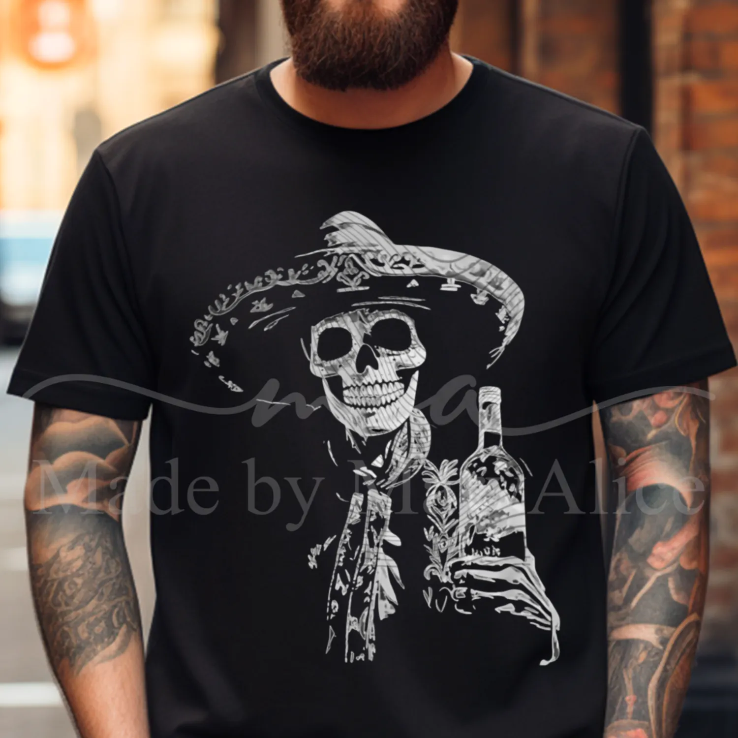 Mariachi Skeleton Tee