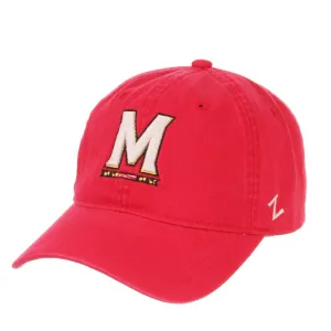 Maryland Terrapins Zephyr Red "Scholarship" Adj. Strapback Relax Fit Hat Cap
