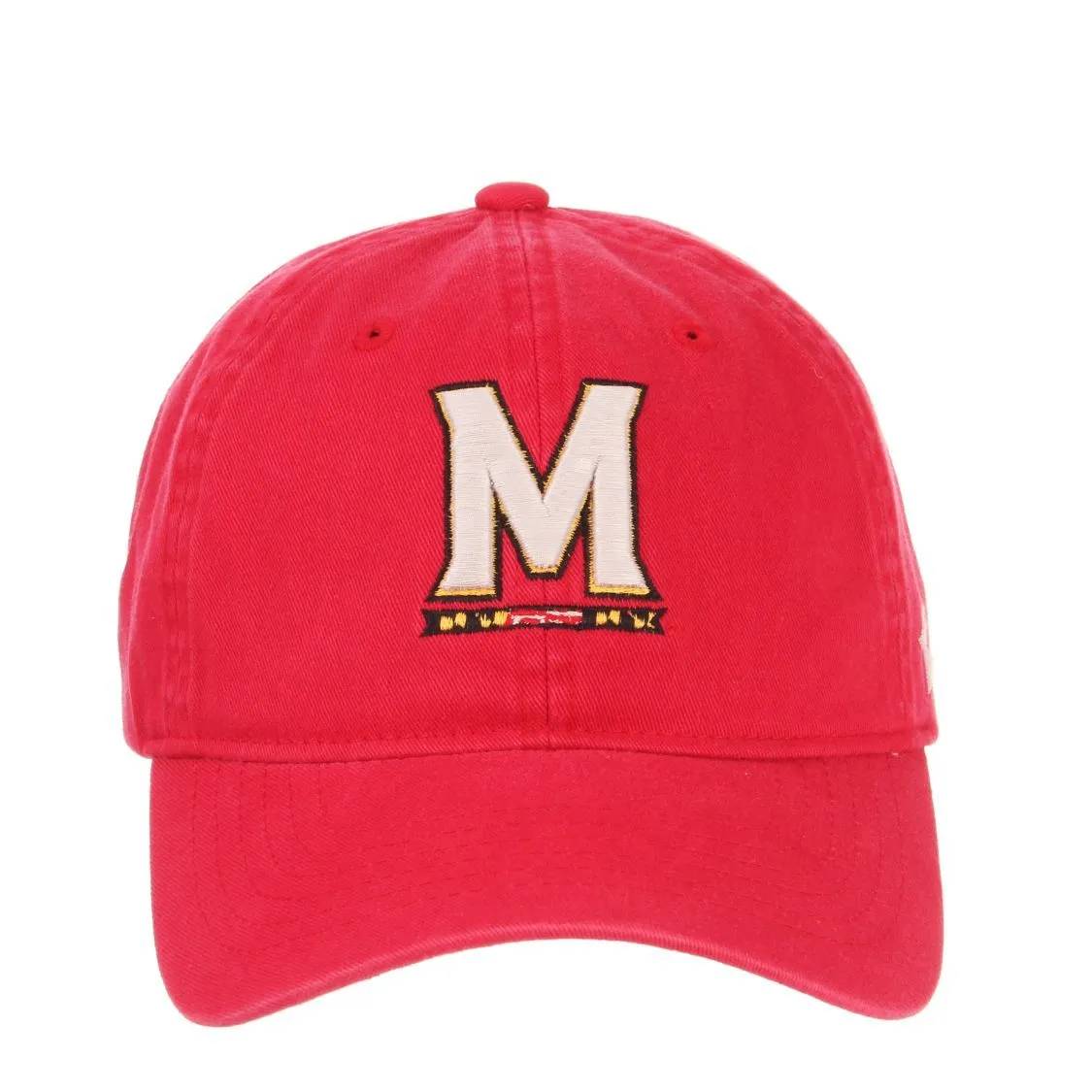 Maryland Terrapins Zephyr Red "Scholarship" Adj. Strapback Relax Fit Hat Cap