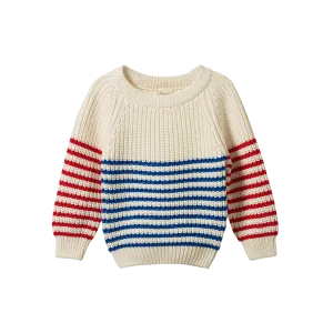 Nature Baby Billy Jumper - Mariner/Red Sailor Stripe
