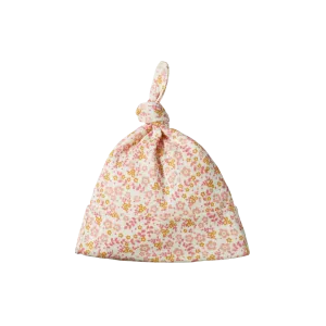 Nature Baby Cotton Knotted Beanie - Daisy Belle Print