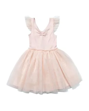 Pointelle Ruffle Dress Blush