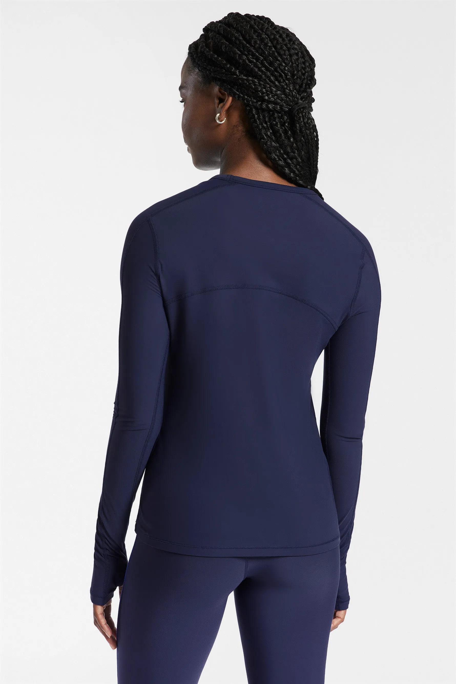 Pro Fleece Seam Long Sleeve Top - Navy Blazer