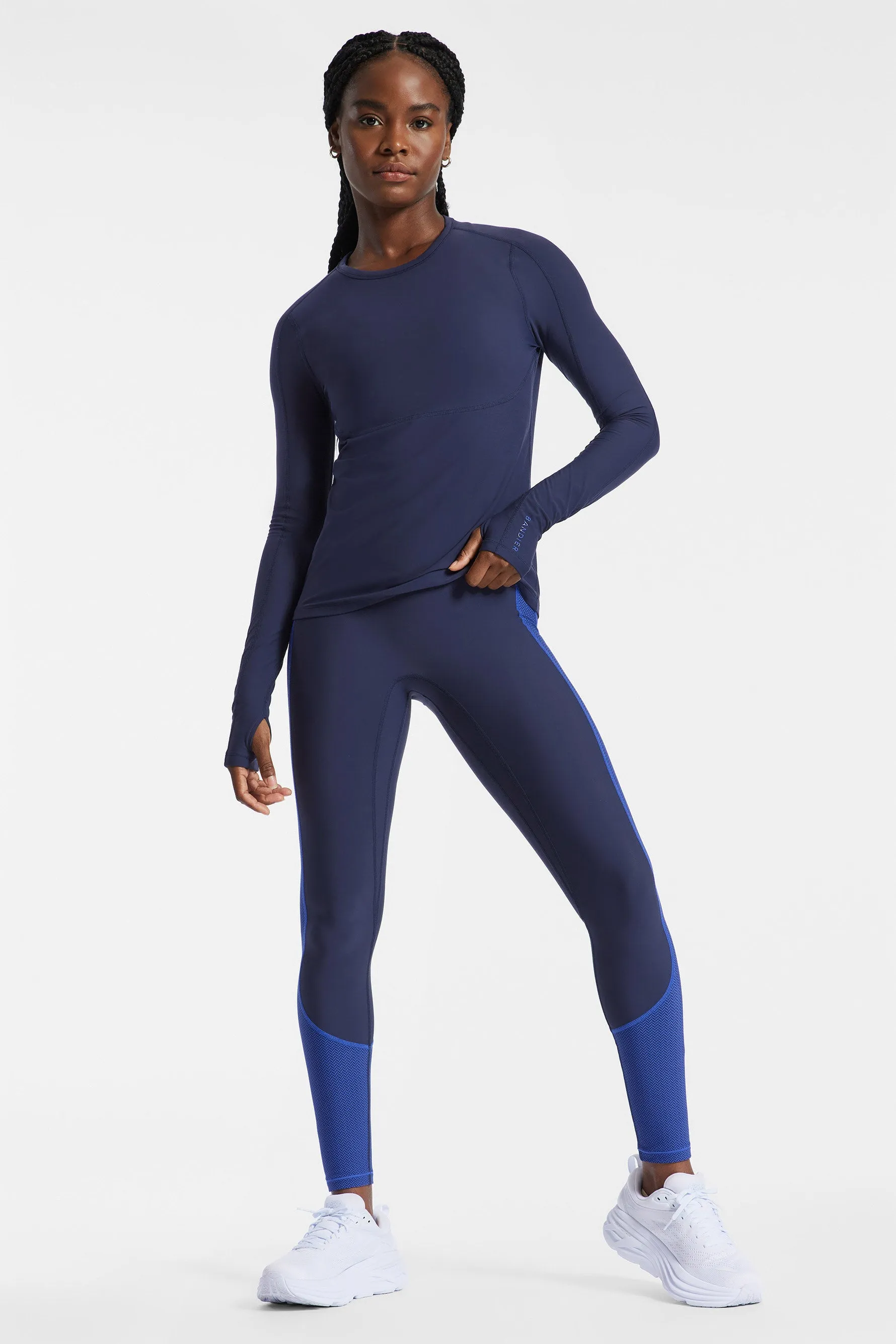 Pro Fleece Seam Long Sleeve Top - Navy Blazer