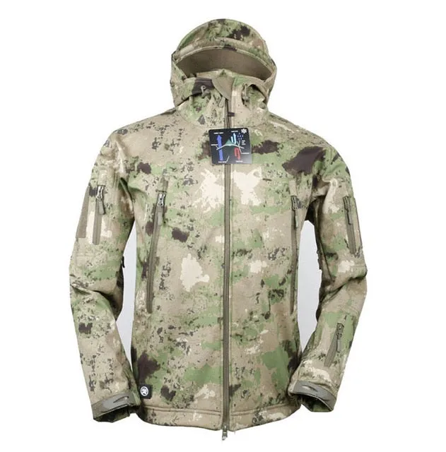 Shark Skin Camouflage Coat Military Jacket Men Waterproof Tactical Softshell Hoodies Army windbreaker Jackets