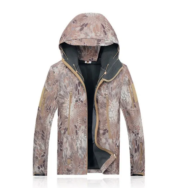 Shark Skin Camouflage Coat Military Jacket Men Waterproof Tactical Softshell Hoodies Army windbreaker Jackets
