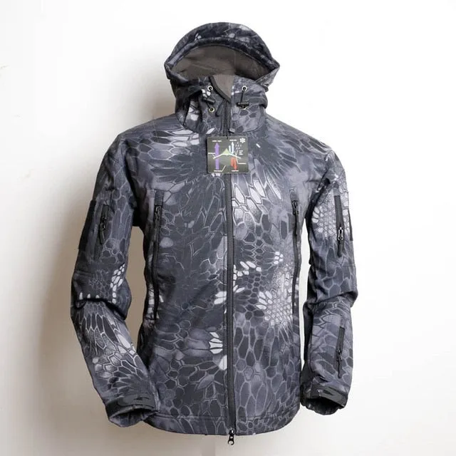 Shark Skin Camouflage Coat Military Jacket Men Waterproof Tactical Softshell Hoodies Army windbreaker Jackets