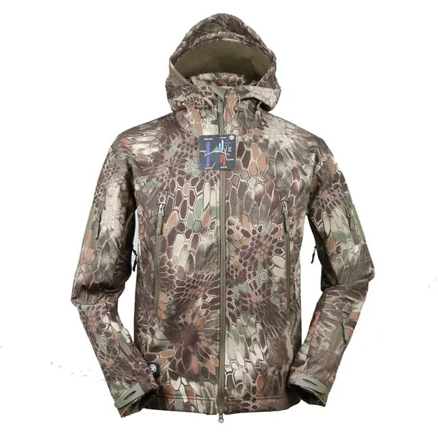 Shark Skin Camouflage Coat Military Jacket Men Waterproof Tactical Softshell Hoodies Army windbreaker Jackets