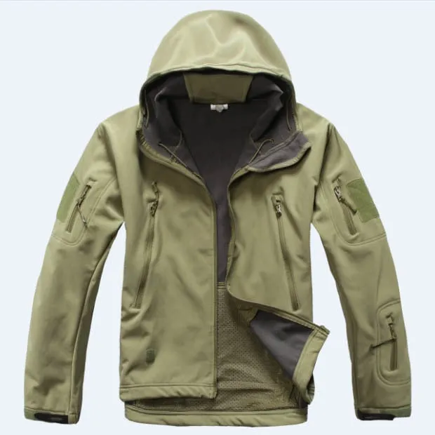 Shark Skin Camouflage Coat Military Jacket Men Waterproof Tactical Softshell Hoodies Army windbreaker Jackets
