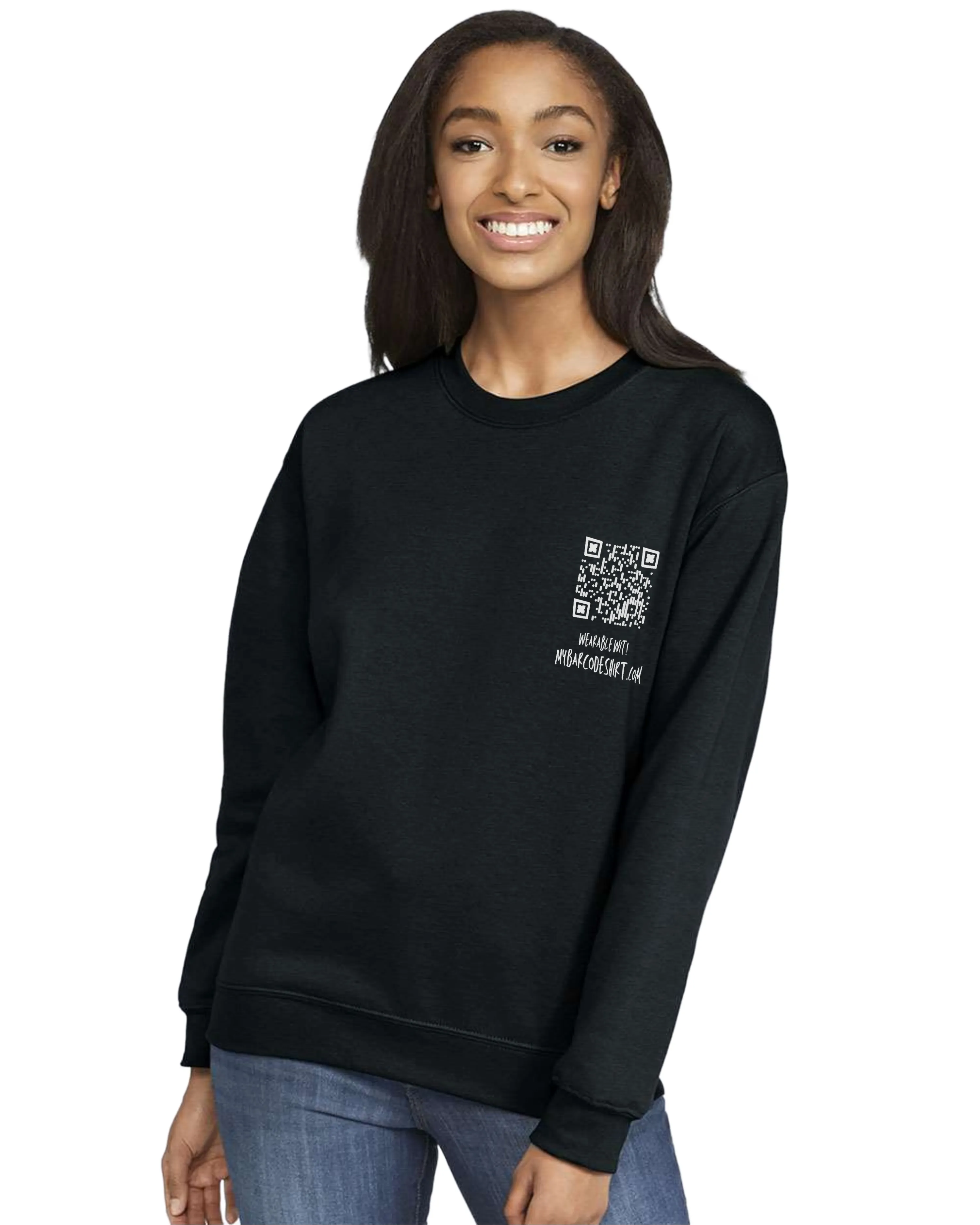 Show Your Tits Crewneck Sweatshirt QR Code