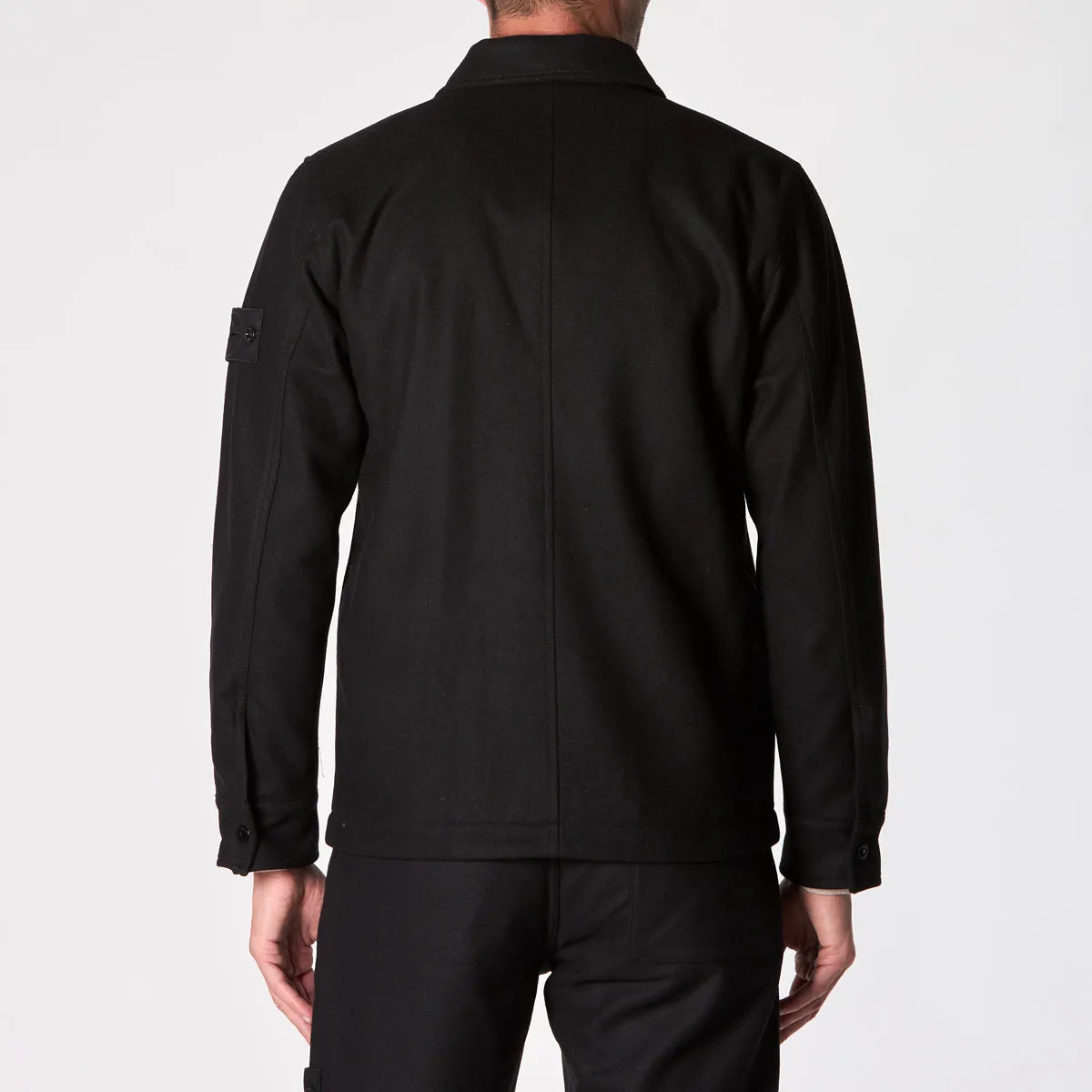 Stone Island Ghost Overshirt - Model 8115120F4, Elegant Black Color