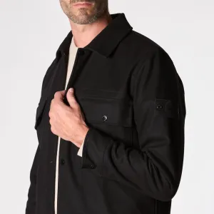 Stone Island Ghost Overshirt - Model 8115120F4, Elegant Black Color