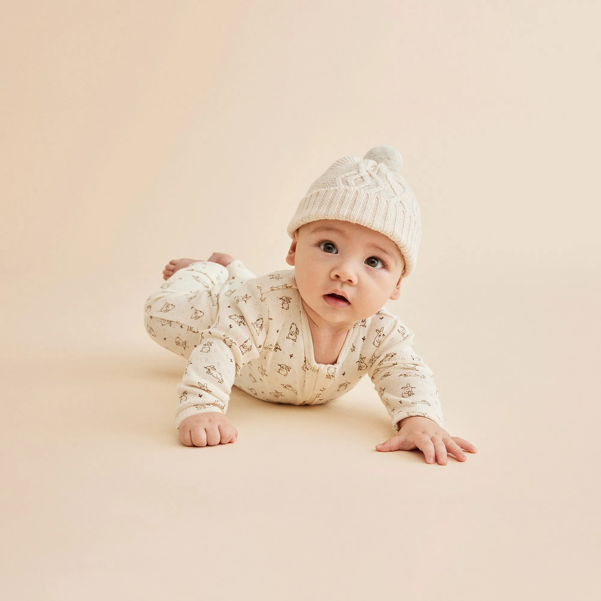 Wilson and Frenchy Organic Pointelle Knot Hat - Bunny Love